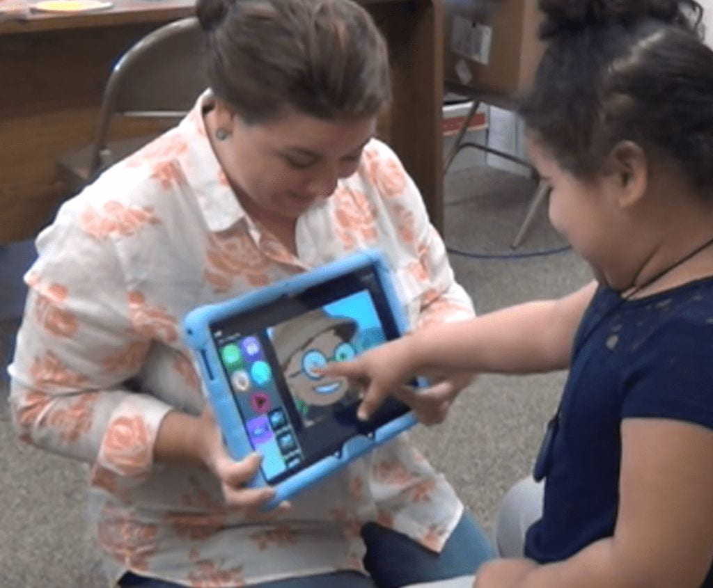 adult and child with video vsd
