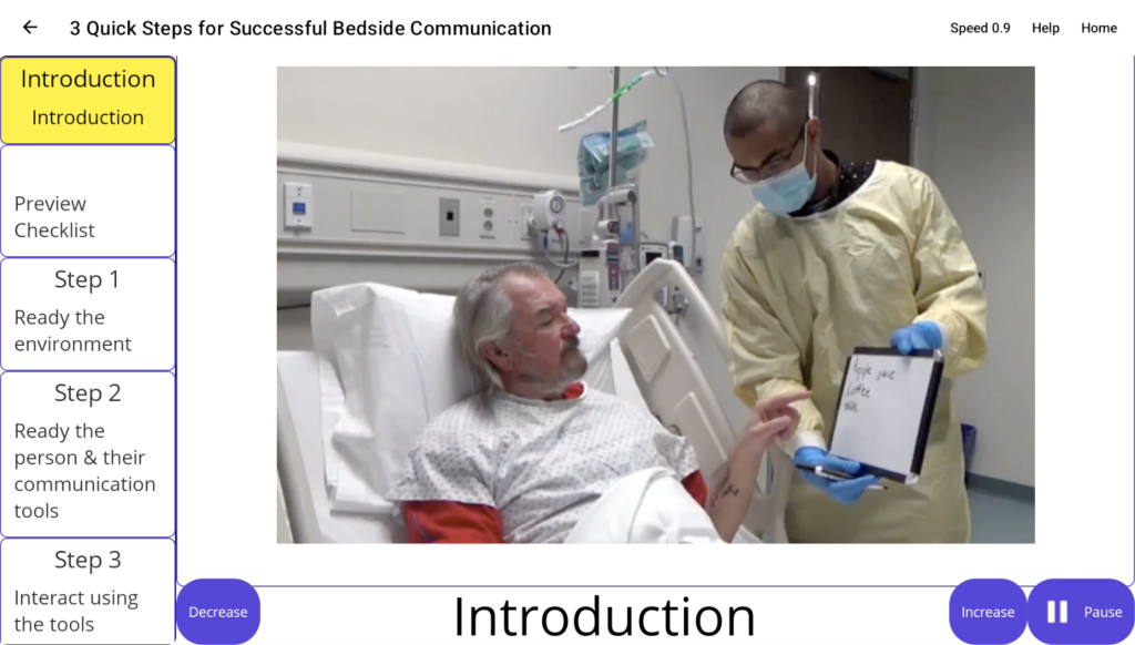 adult in hospital setting