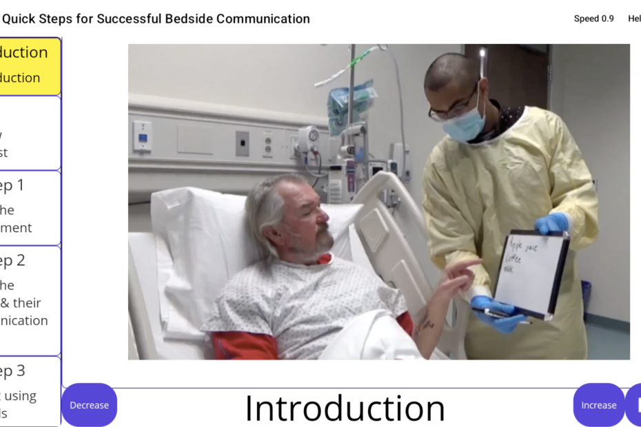 adult in hospital setting